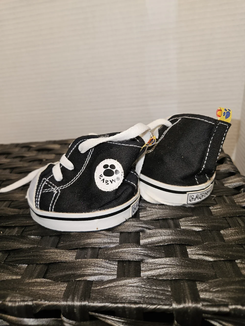 Build-A-Bear Black and White High-Top Sneakers for Kids